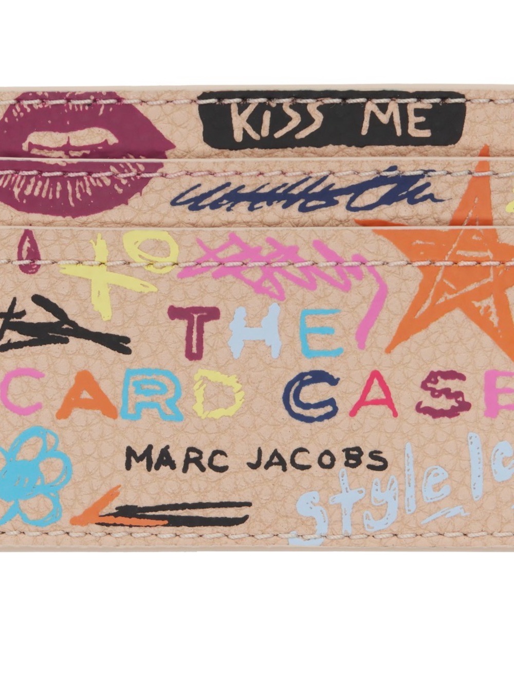MARC JACOBS
Beige 'The Punk Scribble' Card Holder
